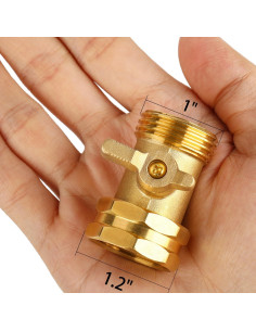 Paquete de 2 Válvulas de Cierre BILAL para Manguera 3/4" 2