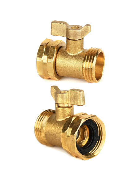 Paquete de 2 Válvulas de Cierre BILAL para Manguera 3/4"