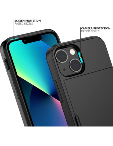 Funda Slim Nvollnoe para iPhone 13 Mini con Soporte para Tarjetas