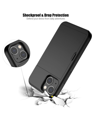 Funda Slim Nvollnoe para iPhone 13 Mini con Soporte para Tarjetas