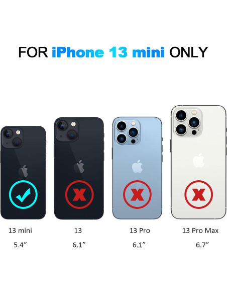 Funda Slim Nvollnoe para iPhone 13 Mini con Soporte para Tarjetas