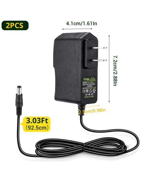 Adaptador de Corriente DC 5V 2A Facmogu - 2 Paquete