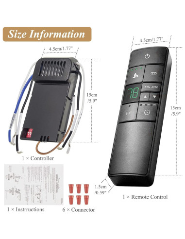 Control Remoto Universal para Ventilador de Techo FEKOTS HD3