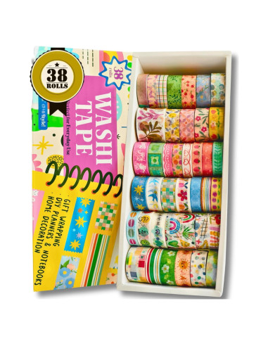 Juego de Washi Tape JUNKJWBZ - 38 Rollos Vintage Floral