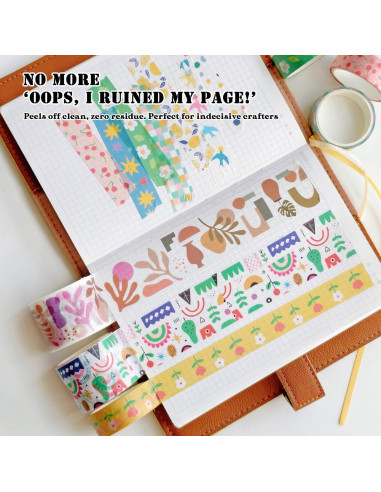 Juego de Washi Tape JUNKJWBZ - 38 Rollos Vintage Floral