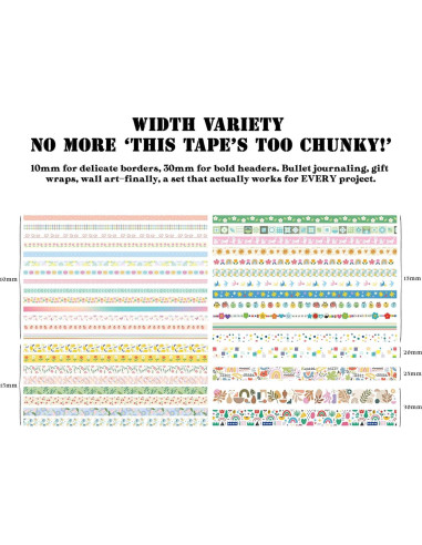 Juego de Washi Tape JUNKJWBZ - 38 Rollos Vintage Floral