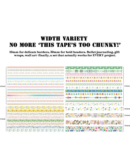 Juego de Washi Tape JUNKJWBZ - 38 Rollos Vintage Floral Juego de Washi Tape JUNKJWBZ - 38 Rollos Vintage Floral