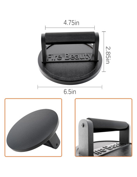 Prensa de Hamburguesa Fire Beauty 16.5 cm Hierro Fundido