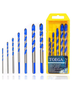 Juego de Brocas Triangulares YSF 7 Piezas para Concreto y Cerámica