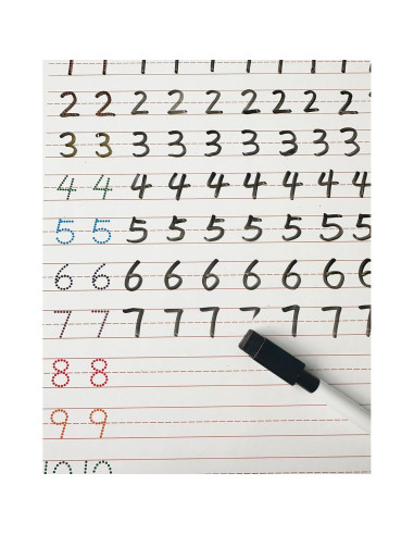 5 Tableros de Trazado de Letras y Números ZazzyKid 21x28cm