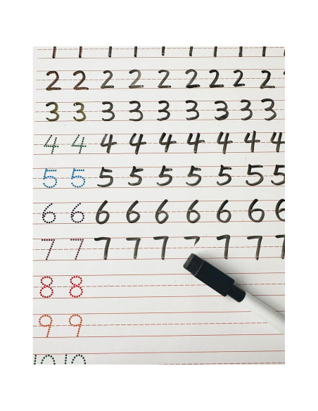 5 Tableros de Trazado de Letras y Números ZazzyKid 21x28cm