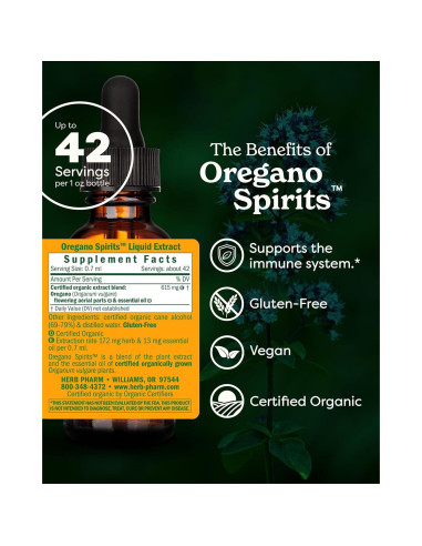 Extracto de Orégano Herb Pharm 30 ml - Soporte Inmunológico