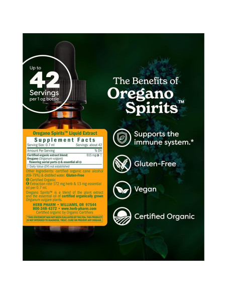 Extracto de Orégano Herb Pharm 30 ml - Soporte Inmunológico