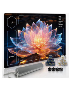 Tapete de Juego MTG Zacknoble Loto de Cristal 60x35 cm con Dados