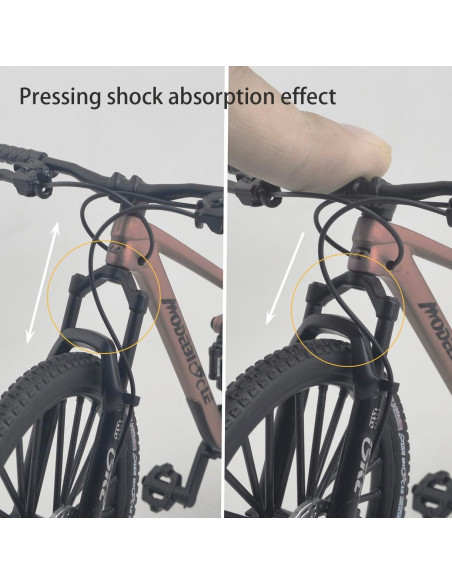 Bicicleta de Montaña Mini DS Dual Slalom Ziyue 1:8 Negro