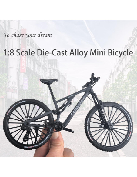 Bicicleta de Montaña Mini DS Dual Slalom Ziyue 1:8 Negro