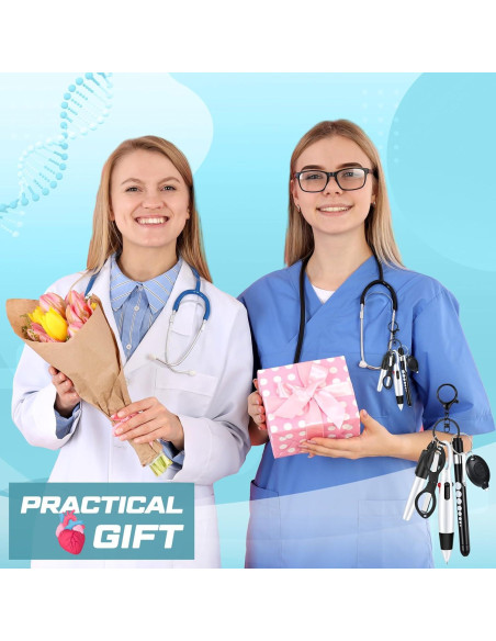 Juego de 6 bolígrafos para enfermeras MotiMind negro