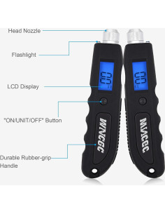Medidor Digital de Presión de Neumáticos WNCGC GL-0820 230 PSI 2