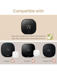 Placa de Pared CaseBot para Termostato Ecobee 2022, Negro Mate 2