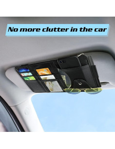 Organizador de Visera de Coche ZXFYE - 2 Paquete Negro 2