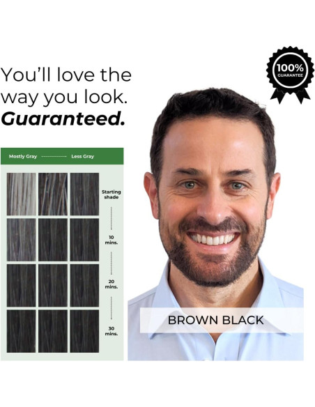 Tinte para Cabello y Barba SIMPLER Negro Marrón 340g - Cobertura 100% Canas