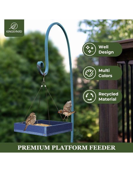 Bandeja Comedero para Aves Kingsyard 2 Pack Azul 1.59 kg