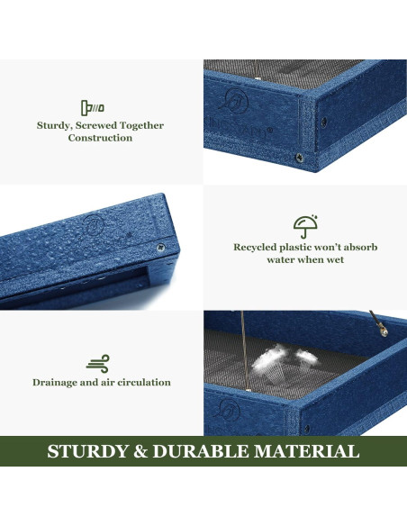 Bandeja Comedero para Aves Kingsyard 2 Pack Azul 1.59 kg