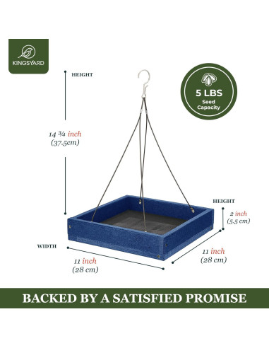 Bandeja Comedero para Aves Kingsyard 2 Pack Azul 1.59 kg