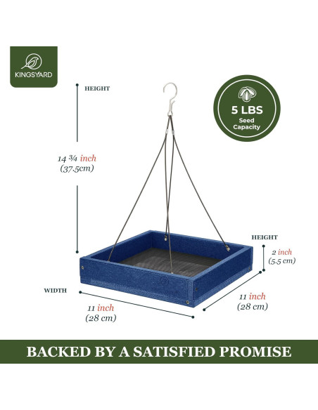 Bandeja Comedero para Aves Kingsyard 2 Pack Azul 1.59 kg