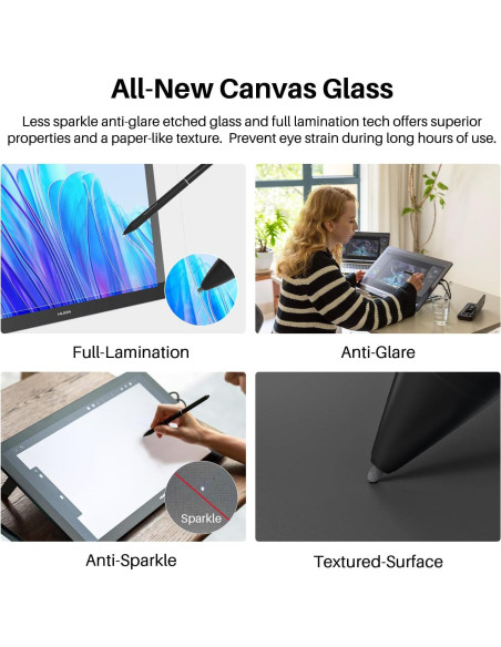 Tableta de Dibujo Huion Kamvas Pro 19 4K 18.4" Pantalla Táctil