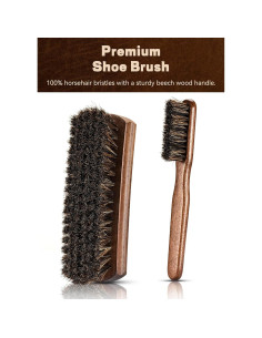 Kit de Cuidado de Zapatos de Cuero 13 Piezas Marrón 2