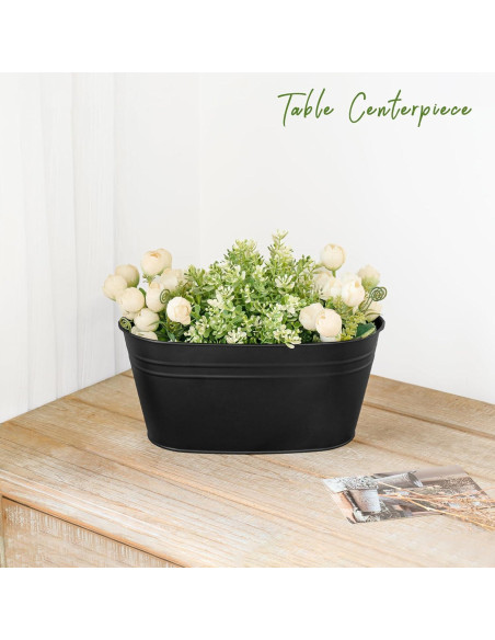 Macetas colgantes de hierro Dahey para barandilla, 3 piezas