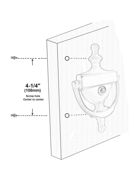 Agujero de puerta de latón QCAA con visor 160 bronce veneciano