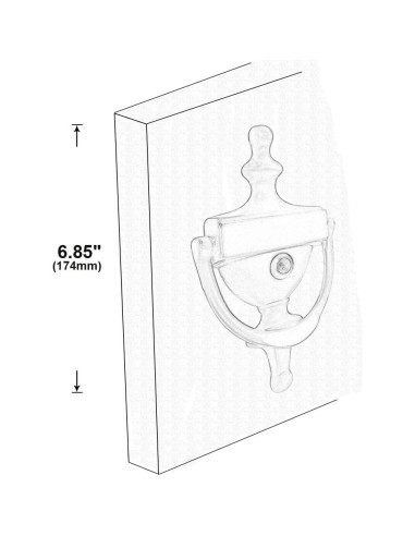 Agujero de puerta de latón QCAA con visor 160 bronce veneciano
