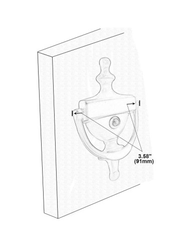 Agujero de puerta de latón QCAA con visor 160 bronce veneciano