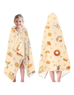 Toalla de Playa con Capucha HEIFAM Gato 127x76 cm