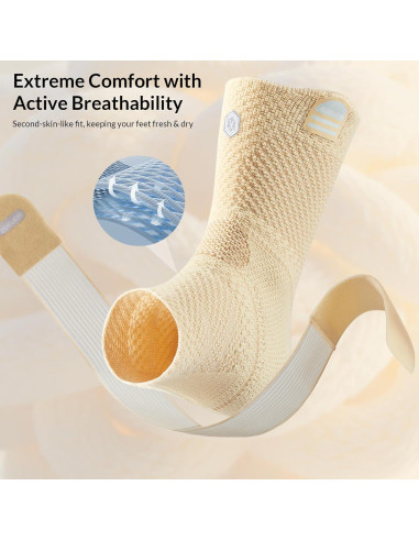 Soporte de Compresión para Tobillo ZOELION Beige Pequeño