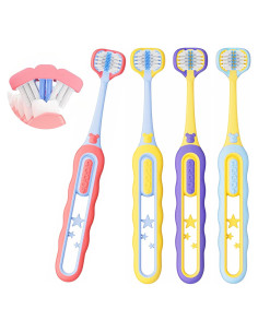 Cepillo de dientes 3 lados PANIMOSI para niños 1-12 años