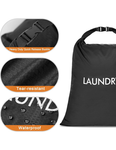 Paquete de 2 Bolsas de Lavandería CANBOX Nylon Impermeable