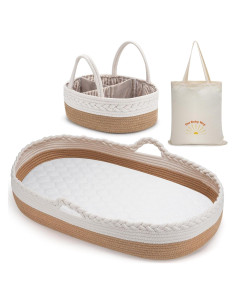 Cesta de Cambio para Bebés The Baby Wey con Almohadilla y Fundas