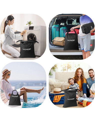 Paquete de 2 Bolsas de Lavandería CANBOX Nylon Impermeable