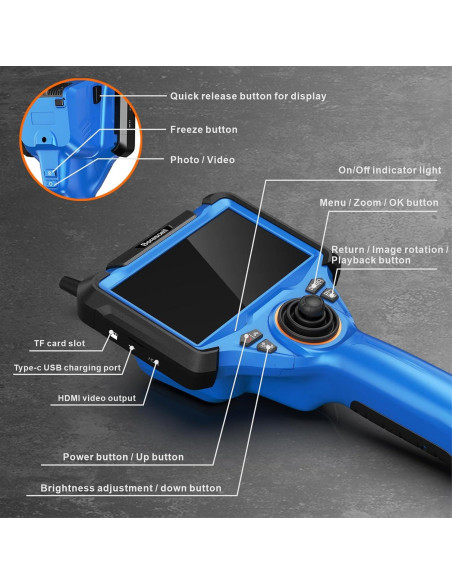 Cámara de Inspección Articulada 360 Boresoeil Ptool 1.0M HD