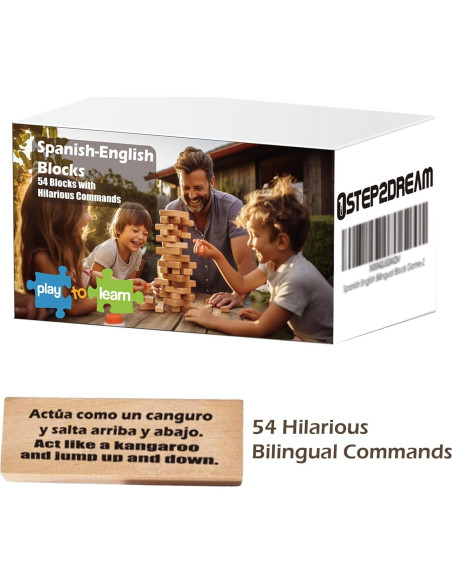 Juego de Bloques Bilingües 1step2dream - Aprendizaje Español Juego de Bloques Bilingües 1step2dream - Aprendizaje Español