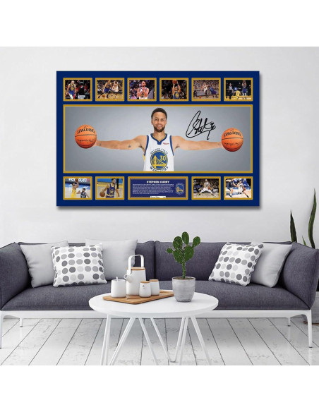 Póster Firmado Stephen Curry 20x30 cm Decoración Infantil