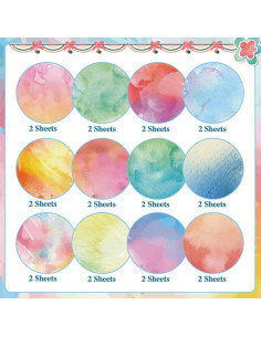 Konsait Papel de Acuarela 30x30 cm - 24 Hojas Doble Cara 2