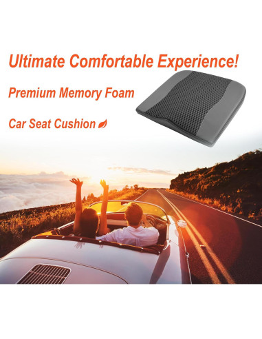 Cojín de Asiento de Coche Lofty Aim - Espuma de Memoria 45x43cm