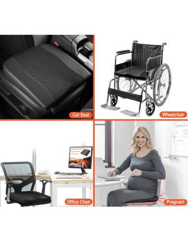 Cojín de Asiento de Coche Lofty Aim - Espuma de Memoria 45x43cm