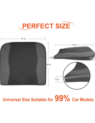 Cojín de Asiento de Coche Lofty Aim - Espuma de Memoria 45x43cm