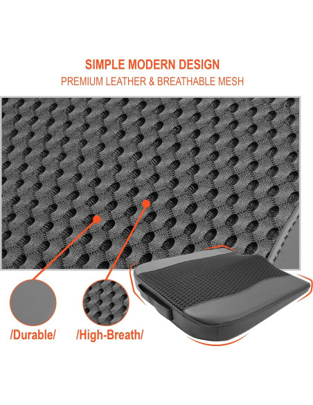 Cojín de Asiento de Coche Lofty Aim - Espuma de Memoria 45x43cm