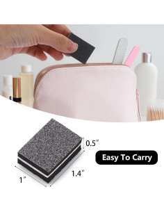 200 Piezas Mini Bloques Pulidores de Uñas 100/180 Grano - Negro 2